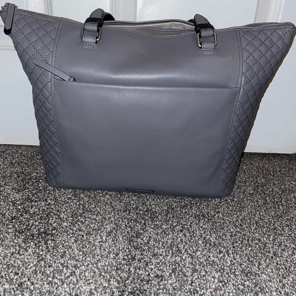 Vera Bradley Carryall Small Tote in Storm Cloud Genuine Leather
